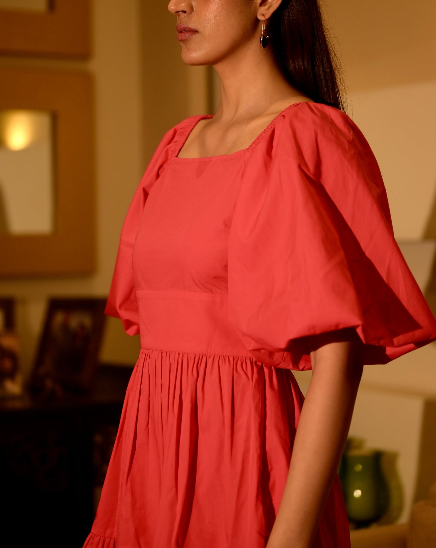 Cotton Mini Tiered Dress