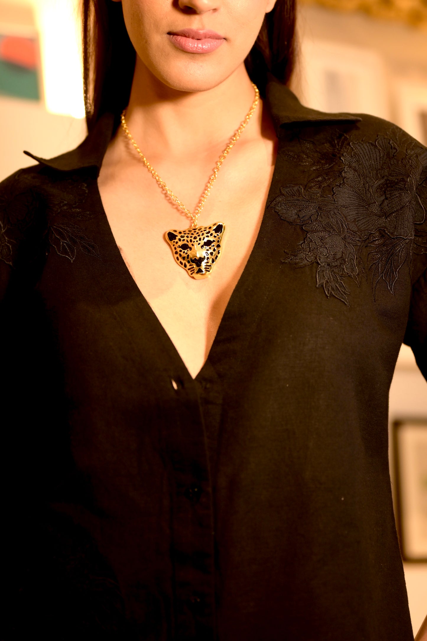 Nightfall Chic Collared Top